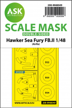 1/48 Hawker Sea Fury FB.II wheels and canopy masks