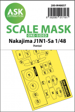 1/48 Nakajima J1N1-Sa wheels and single-sided canopy mask