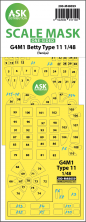 1/48 Mitsubishi G4M1 Betty Type 11 single-sided express mask