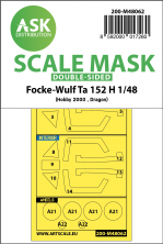 1/48 Focke-Wulf Ta-152H double-sided express mask