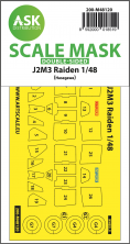 1/48 J2M3 Raiden one-sided self adhesive masks
