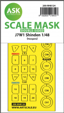 1/48 Kyushu J7W1Shinden double-sided self adhesive masks