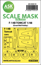 1/48 Grumman F-14B Tomcat one-sided masks for Academy