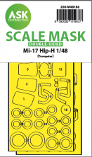 1/48 Mil Mi-17 Hip-H double-sided mask for Trumpeter