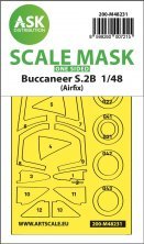 1/48 Blackburn Buccaneer S.2B wheels and canopy frame paint mask