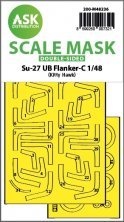 1/48 Suchoj Su-27UB Flanker-C wheels and canopy frame paint mask