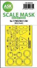 1/48 Sukhoi Su-17M3/M4 wheels and canopy frame paint mask
