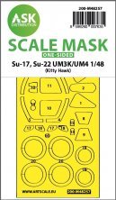 1/48 Su-17, Su-22 UM3K/UM4 one-sided mask for Kitty Hawk