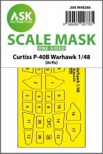 1/48 Curtiss P-40B Warhawk one-sided express fit mask for Airfix