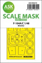 1/48 Lockheed F-104A/C Starfighter one-sided self adhesive mask