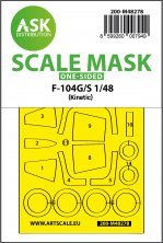1/48 F-104G/S Starfighter one-sided masks for Kinetic
