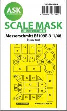 1/48 Messerschmitt Bf-109E-3 double-sided mask for Hobby Boss