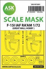 1/72 McDonnell F-15I Eagle Iaf RAAM wheels and canopy masks