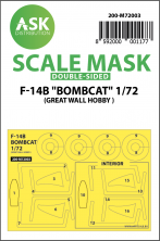 1/72 Grumman F-14B Bombcat wheels and canopy masks