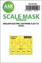 1/72 BAC/EE Lightning F.2A wheels and canopy masks