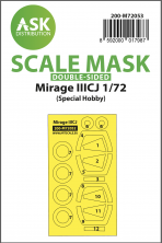 1/72 Dassault Mirage IIICJ wheels and canopy frame paint masks
