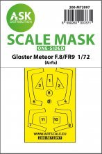 1/72 Gloster Meteor F.8/F9 one-sided fit express mask for Airfix
