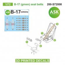 Boeing B-17 green seat belts
