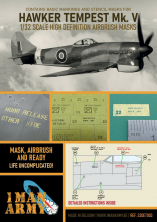 1/32 Hawker Tempest M.V RAF1 paint mask