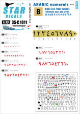 1/35 Arabic numerals #1. Generic BLACK numbers