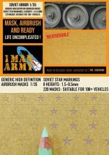 1/35 SOVIET Red Stars Full 8 heights Airbrush mask