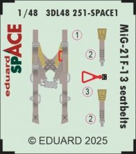 1/48 MiG-21F-13 seatbelts for Eduard