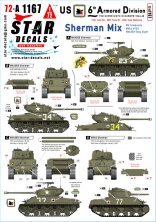 1/72 US 6th Armored Division Part 1. Sherman Mix