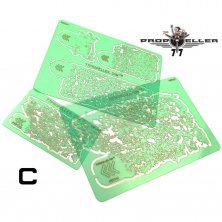 Airbrush Stencils for spraying stains SET C