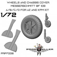 Roues et caches trains Bf 109 A/B/C/D 1/72 AZ Models/KP