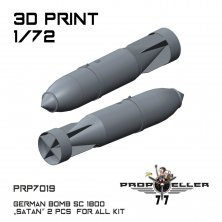 77Propeller Bombe allemande SC 1800 Satan 1/72 (x2)