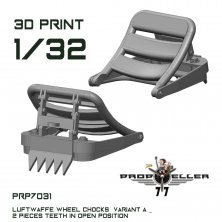 Cales de roue Luftwaffe 1/32 dents ouvertes (x2)