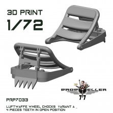 Cales de roue Luftwaffe 1/72 crampons ouverts (x4)