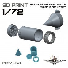 1/72 MiG-21F-13 radome & exhaust nozzle for KPM