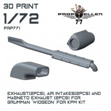 1/72 Gruman Widgeon exhaust,intakes,magneto for KPM