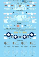1/72 Vought F4U-1 Assorted Markings Sheet Part 2