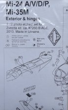 1/72 Mi-24A/V/D/P, Mi-35M  exterior&hinges PE set