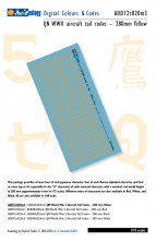 1/72 Imperial Japanese Navy WWII Aircraft Tail Codes-280mm Yello