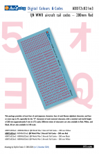 1/72 Imperial Japanese Navy WWII Aircraft Tail Codes-280mm Red