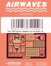 1/72 Gloster Gladiator cockpit interior (Encore  Heller)