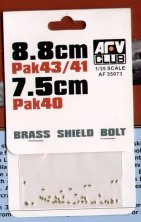 1/35 German 8.8cm Pak 43/41 and 7.5cm Pak 40 Brass Shield Bolts