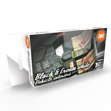 BLACK INTERIOR AND CREAM WHITE