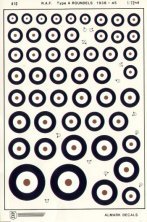 1/72 Raf Type A National Insignia/Roundels 1938-45