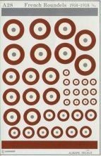 1/72 French WWI National Insignia/Roundels various sizes