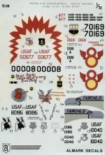 1/72 Boeing B-52D/B-52F/B-52G/B-52H. Service aircraft