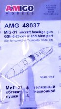 1/48 MiG-31 fuselage gun GSh-6-23 cover & blast port