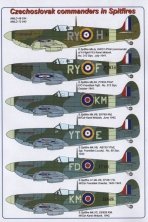 1/48 Decals Czechoslovak commanders in Spitfires