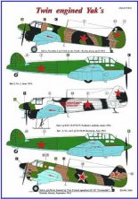 1/72 Decals for Twin engined Yak's (incl. PE set)