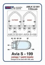 1/32 Avia S-199  vacu canopy & paint masks