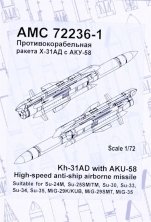 1/72 Kh-31AD with AKU-58 Anti-ship Airborne Missile