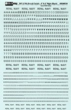 Aviaeology Decal RAF FAA Seriali Aerei 1/48 Nero